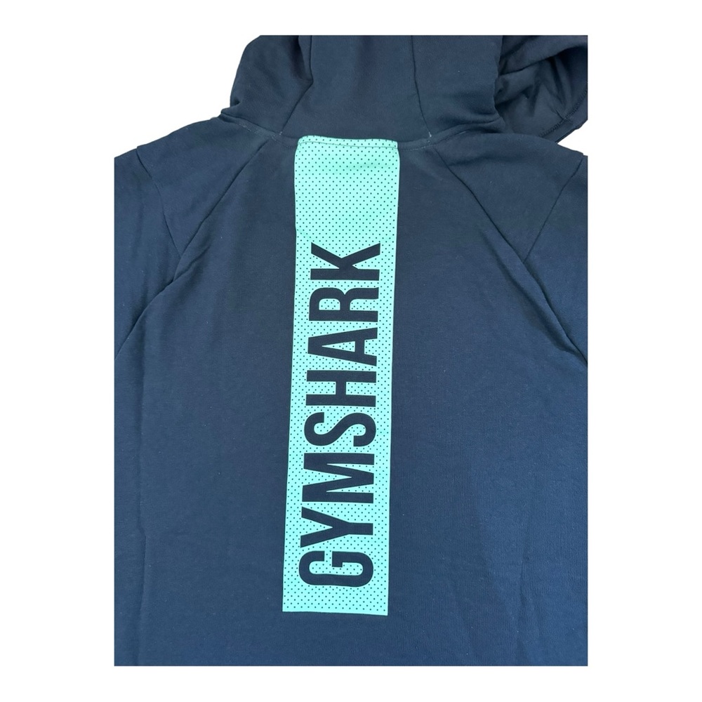 Gymshark Bold Hoodie, Navy, Multiple Sizes, Slim Fit, Men Activewear - Picture 9 of 10